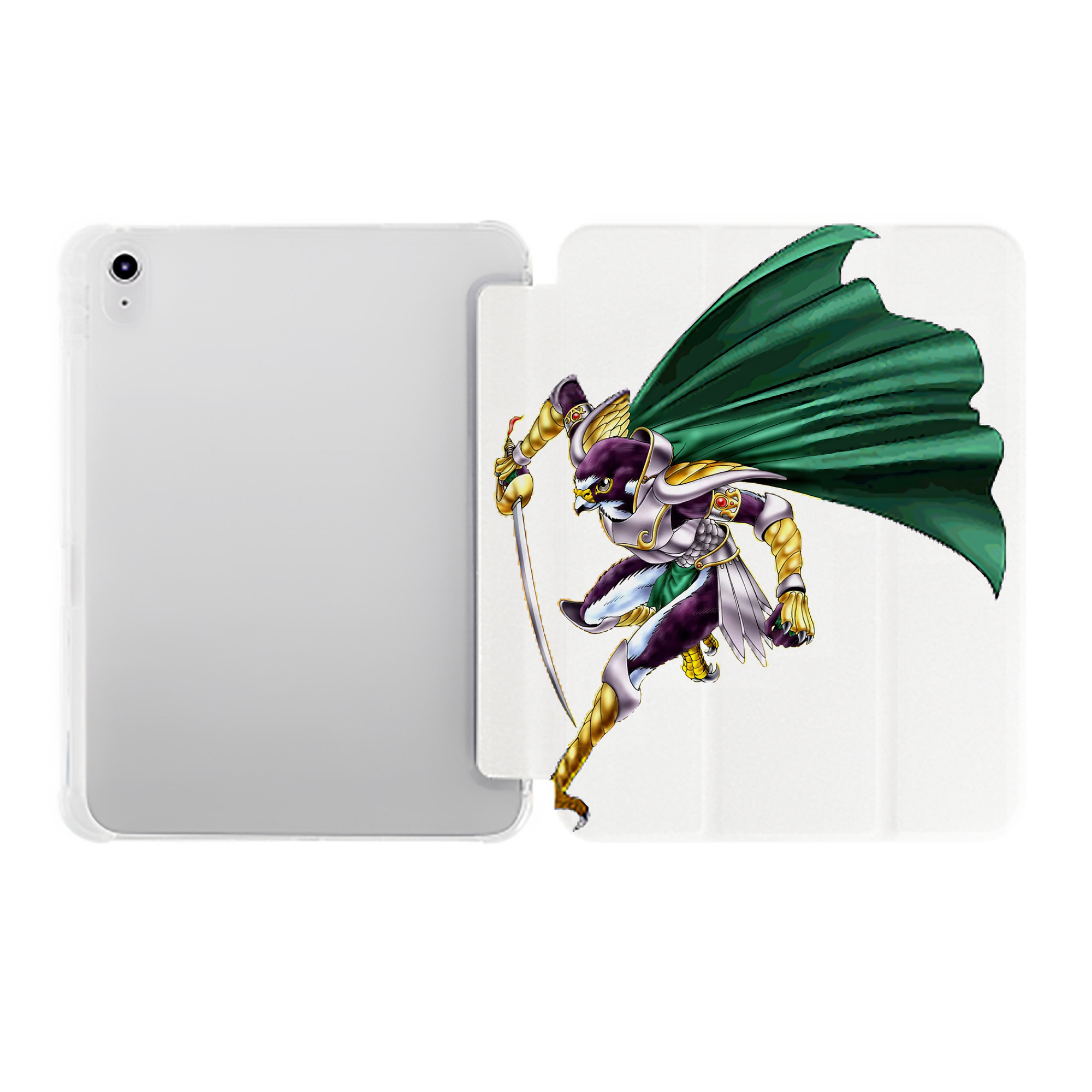 （画像用） 遊☆戯☆王 Yu-Gi-Oh! IPad ケース ペン収納付き 三つ折りスタンド PUレザー×シリコン 対応機種9.5/10.5/10.9インチ